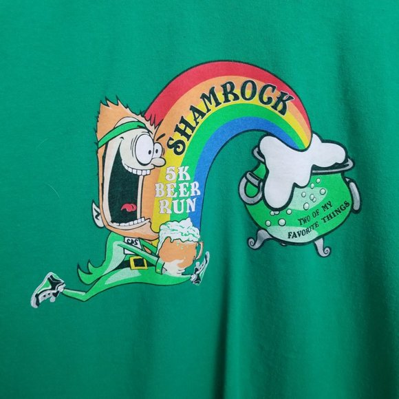 Cport And Company Leprechaun Tee Shirt Graphic Long Sleeve Crewneck Green Medium - Picture 4 of 8